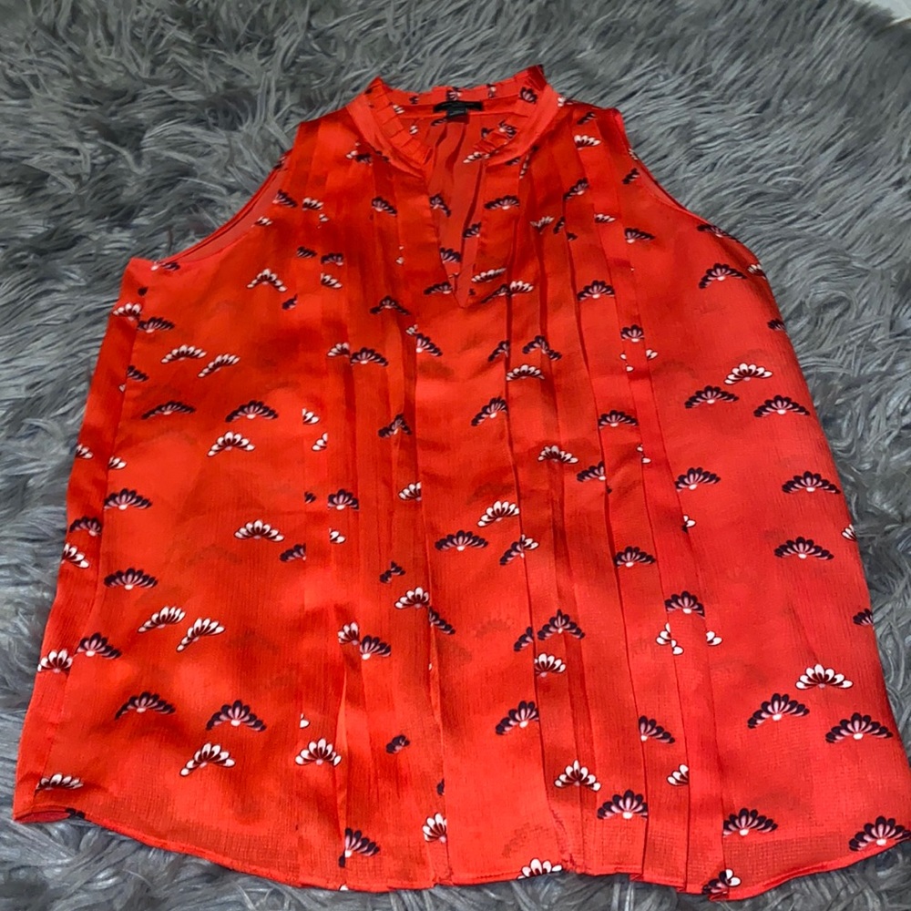 Ann Taylor red blouse size XSP